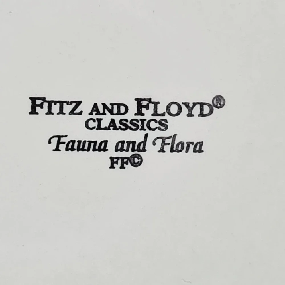 FITZ & FLOYD Classics Fauna & Flora Rabbit Covered Lidded Candy Dish Bowl